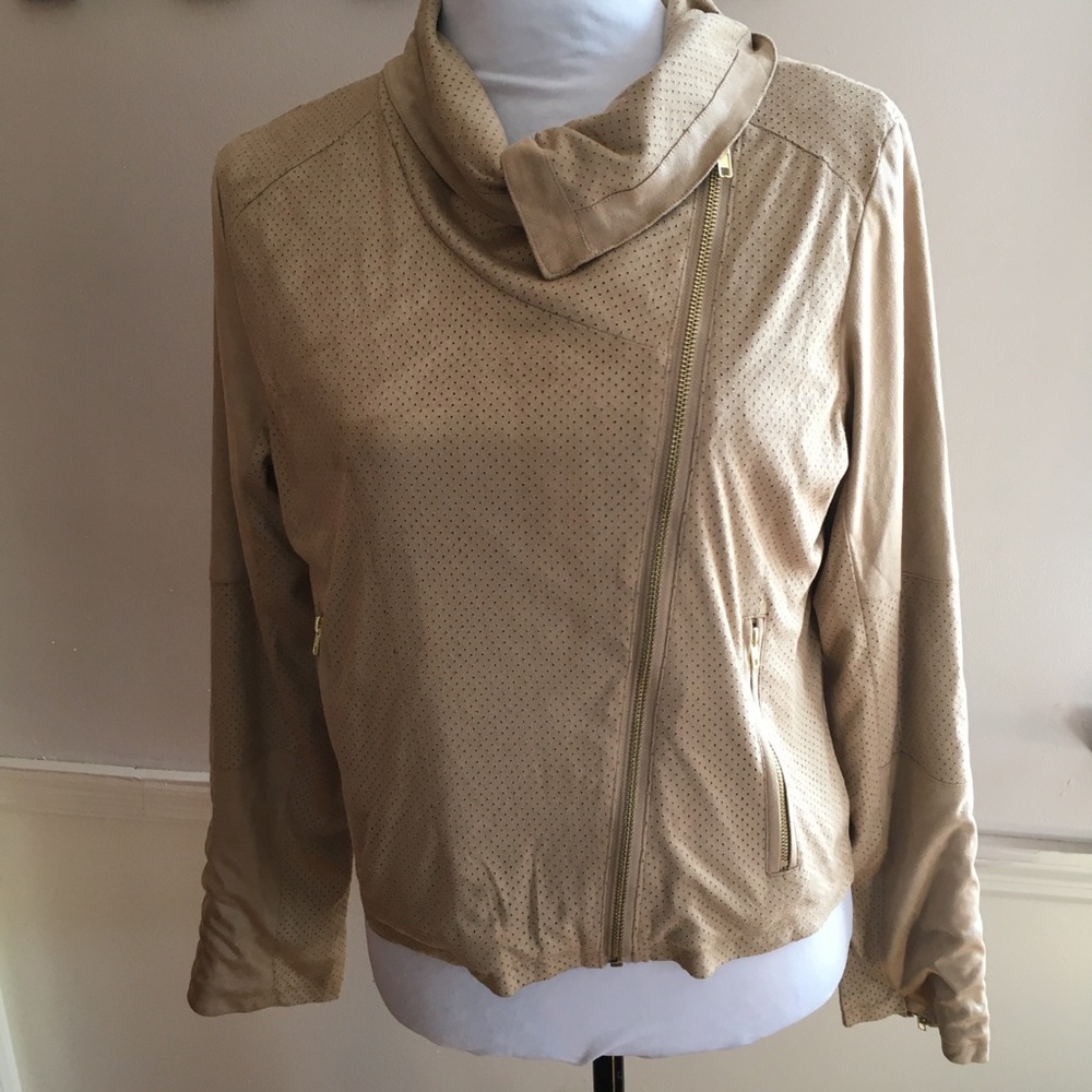 NWT Thread & Supply Faux Suede Moto Jacket Sz Small